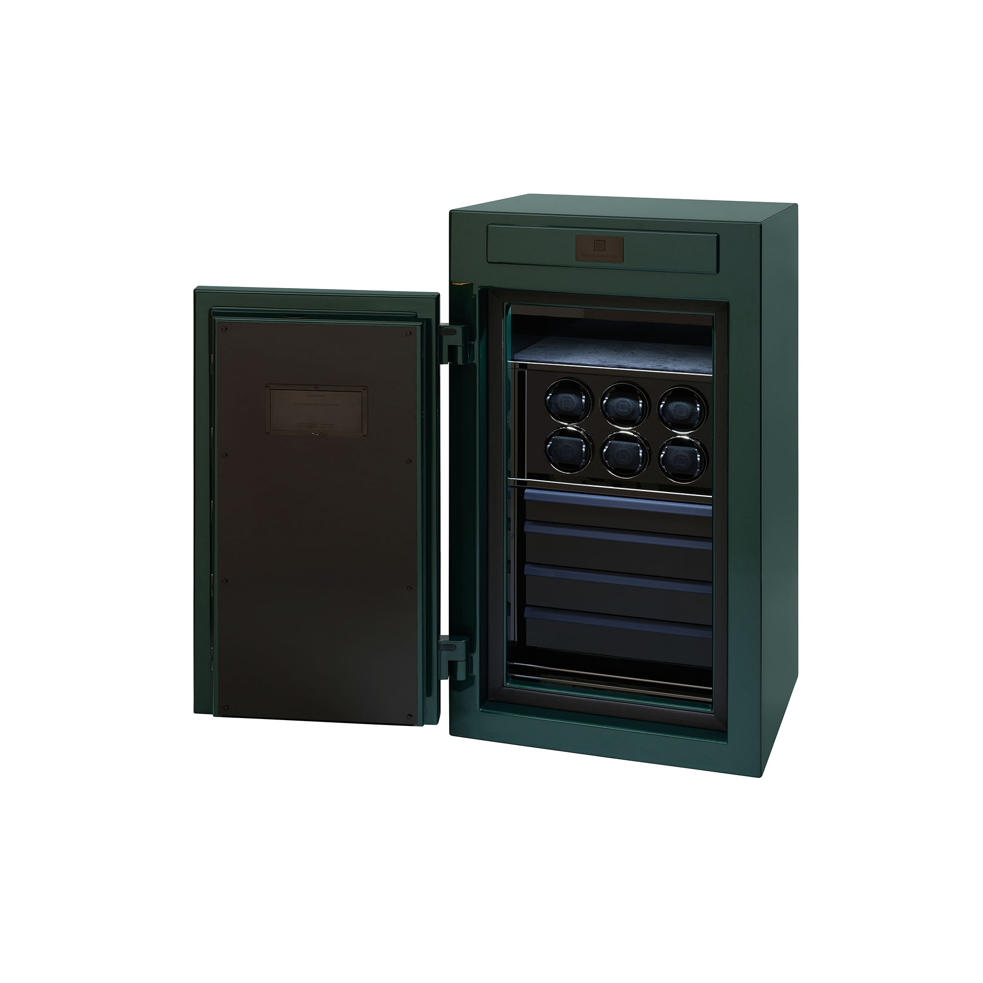 SIRIUS Aston Martin Green Platinum Leather Handles 6V open